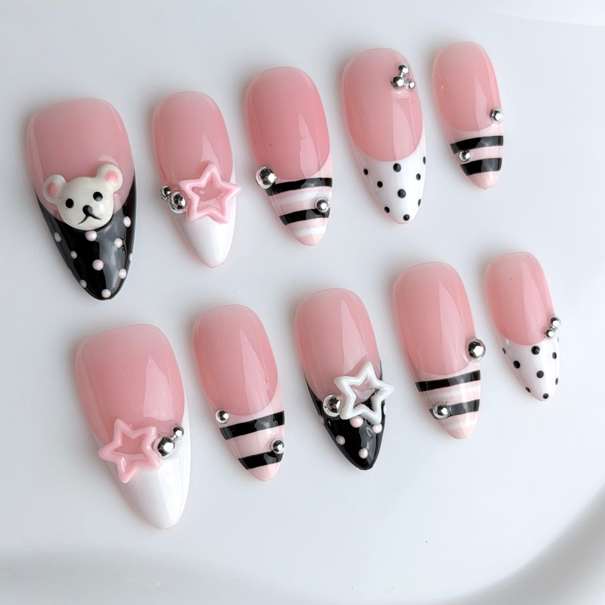 Pink Teddy Noir