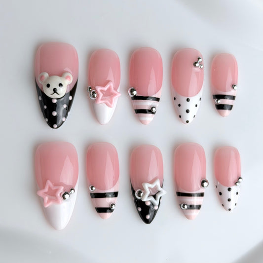 Pink Teddy Noir