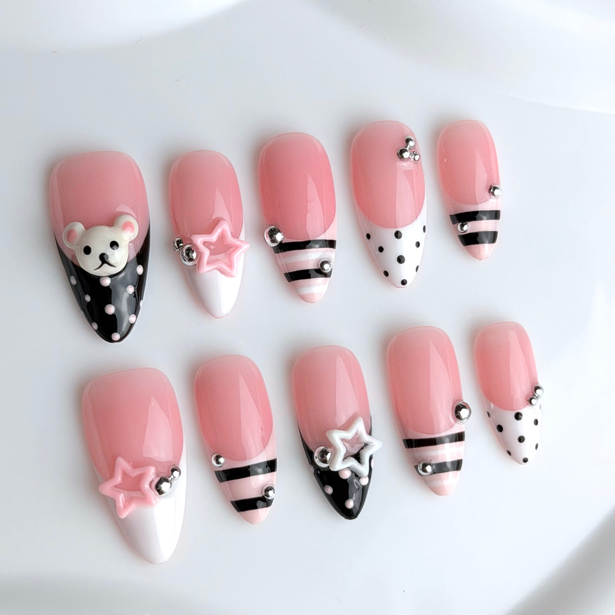 Pink Teddy Noir