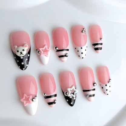 Pink Teddy Noir