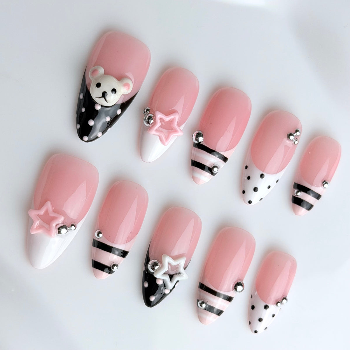 Pink Teddy Noir