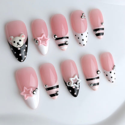 Pink Teddy Noir